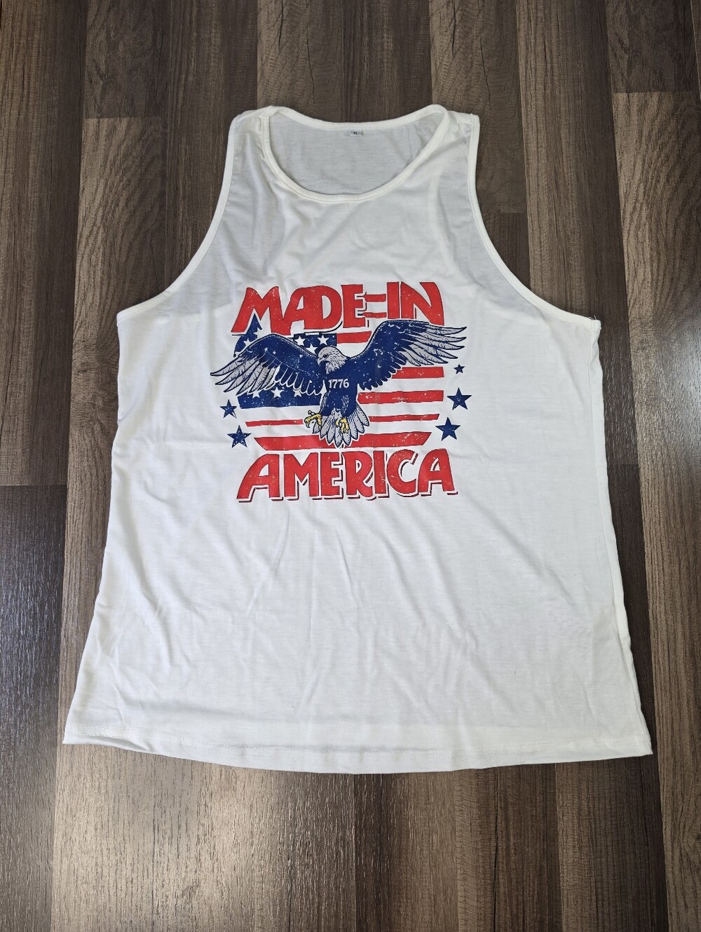 Made In America Patriotic Eagle Graphic Tank Top  Freedom Liberty Country. XL